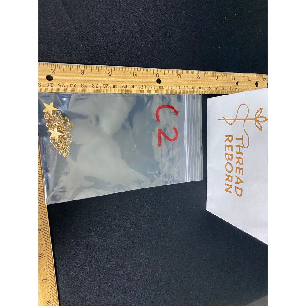 Thread Reborn Gold Tone‎ Star Charm Chain Necklace Women's Fashion Jewelry